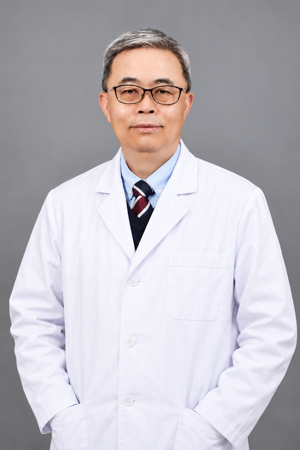 Prof. Xia · AI-assisted portrait