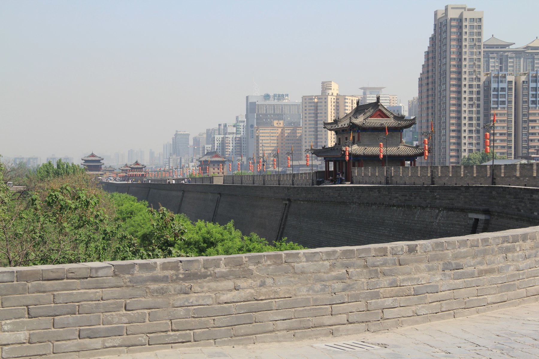 Xi’an city wall and traditional towers